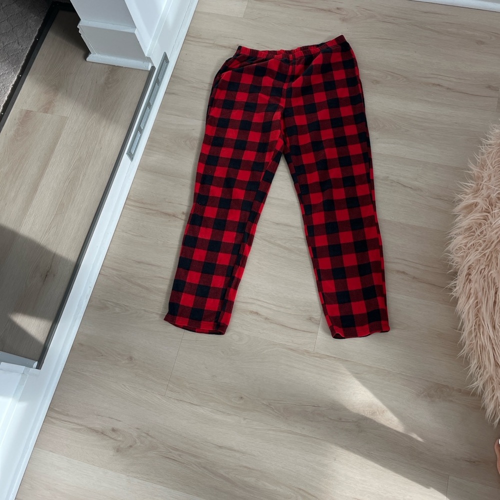 Wondershop Red and Black Plaid fleece pajama pants